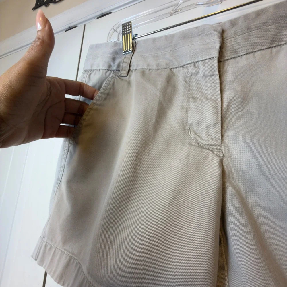 J.Crew Broken-In Chino‎ Shorts Womens 8 Khaki Cotton Mid Rise Casual 4.5